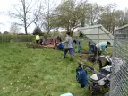 Tomatenunterstand säubern